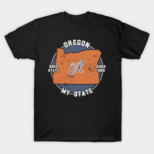 Oregon My State Patriot State Tourist Gift T-Shirt